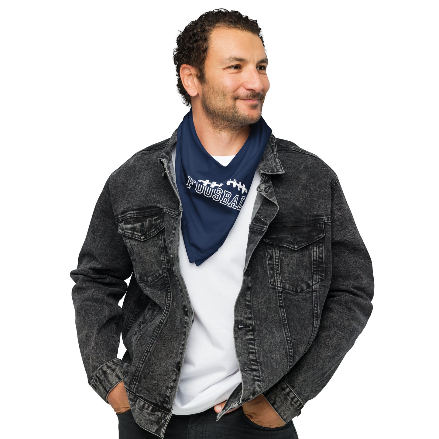 FOOSBALL Dog/Pet Bandana (Navy) - (Unisex) All-Over Print Bandana