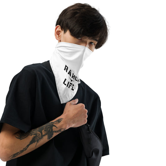 RANCH LIFE Dog/Pet Bandana (White) - (Unisex) All-Over Print Bandana