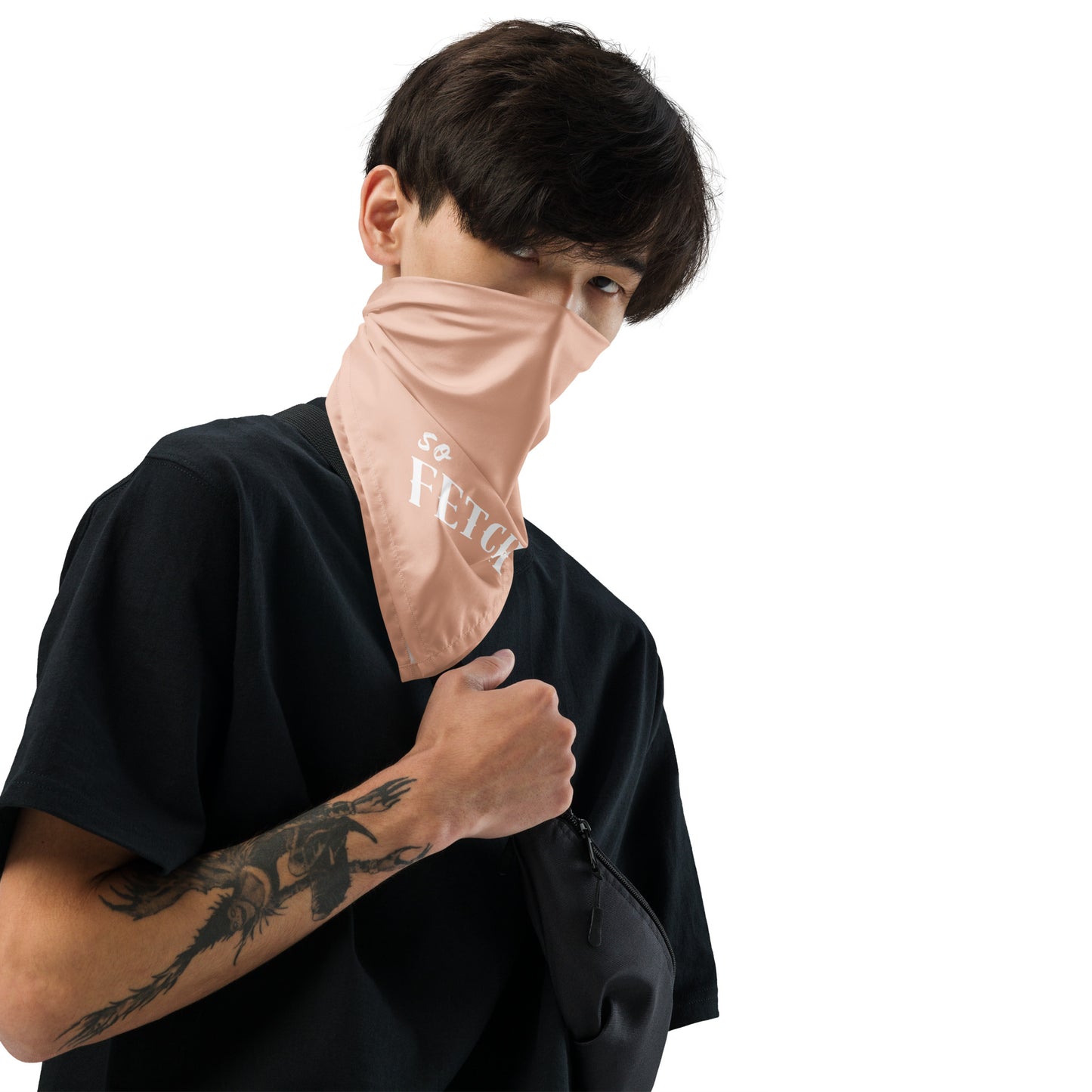 SO FETCH Dog/Pet Bandana (Peach) - (Unisex) All-Over Print Bandana