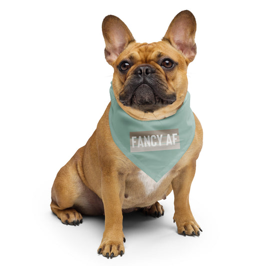 FANCY AF Dog/Pet Bandana (Opal) - (Unisex) All-Over Print Bandana