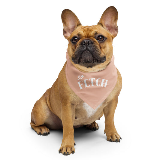 SO FETCH Dog/Pet Bandana (Peach) - (Unisex) All-Over Print Bandana