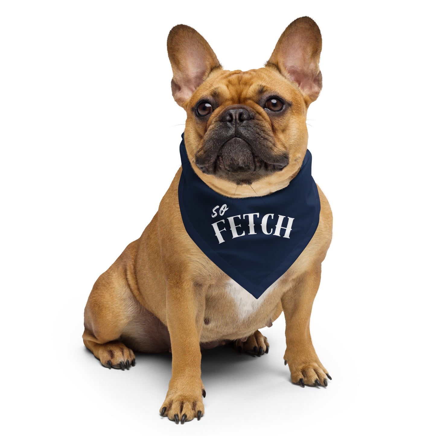 SO FETCH Dog/Pet Bandana (Navy) - (Unisex) All-Over Print Bandana