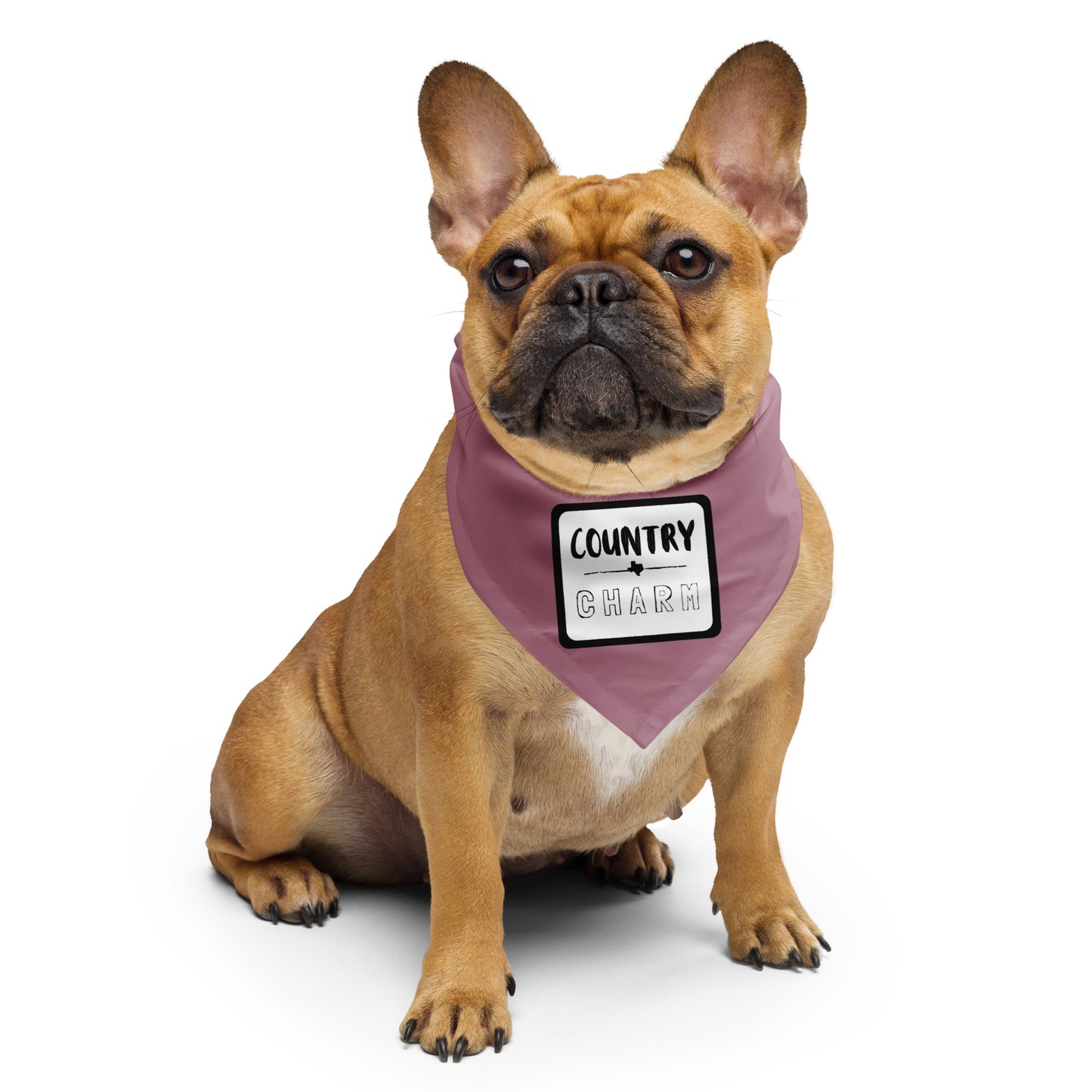 COUNTRY CHARM Dog/Pet Bandana (Mauve Tone) - (Unisex) All-Over Print Bandana