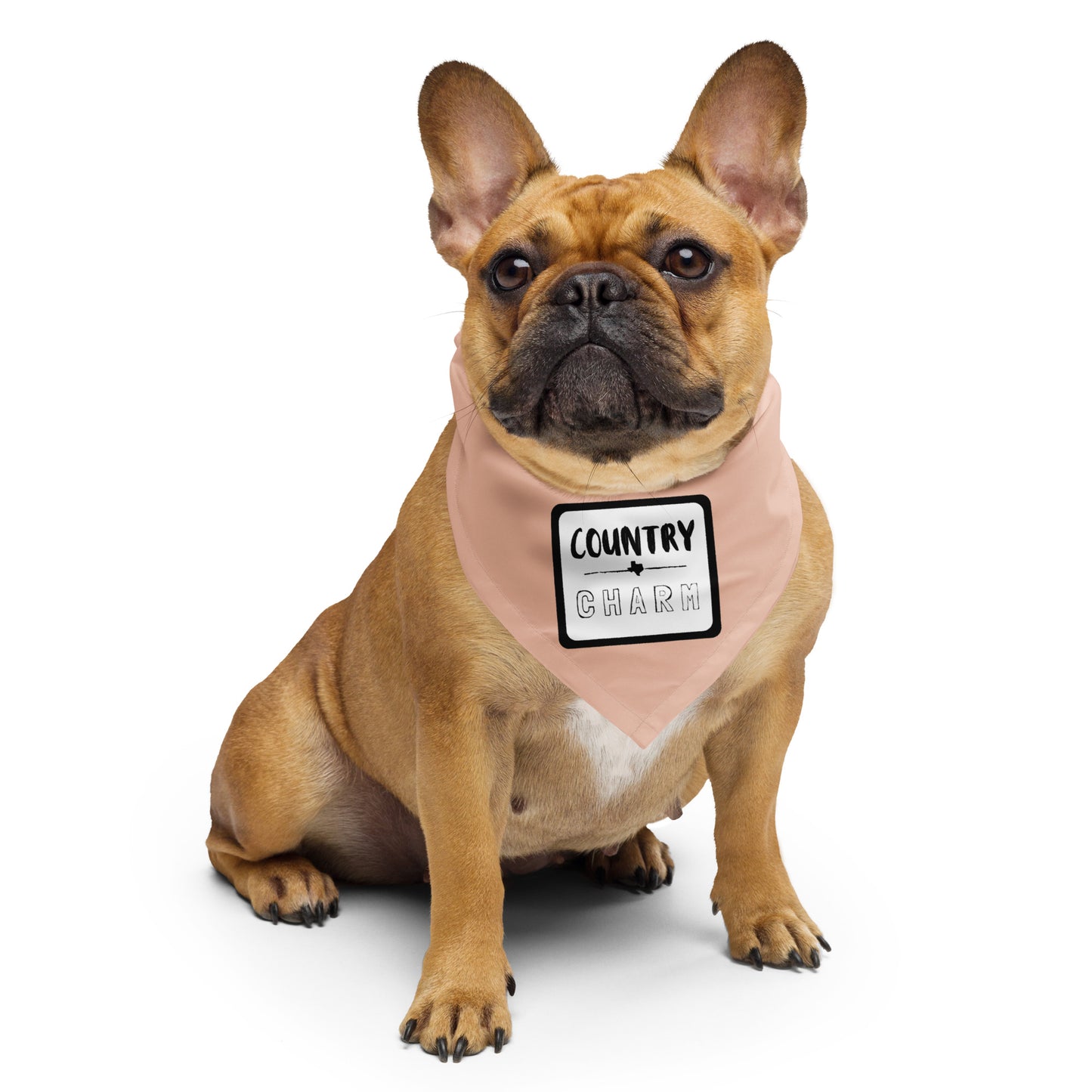 COUNTRY CHARM Dog/Pet Bandana (Peach) - (Unisex) All-Over Print Bandana