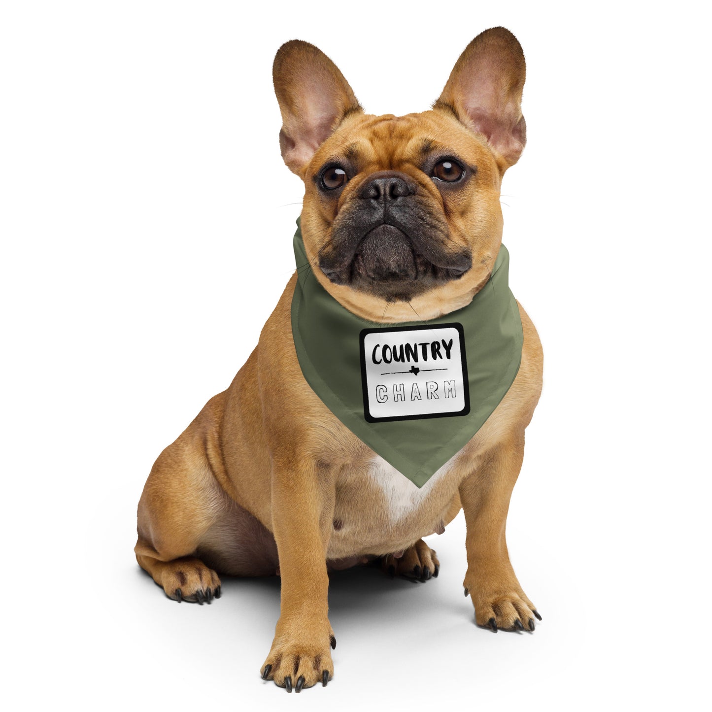 COUNTRY CHARM Dog/Pet Bandana (Green) - (Unisex) All-Over Print Bandana